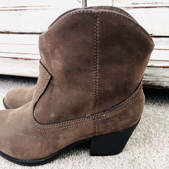 Rocket Dog Gray Soundoff Vintage Worn Vegan Leather Pull on Western Boots - 6.5 - Picture 3 of 8